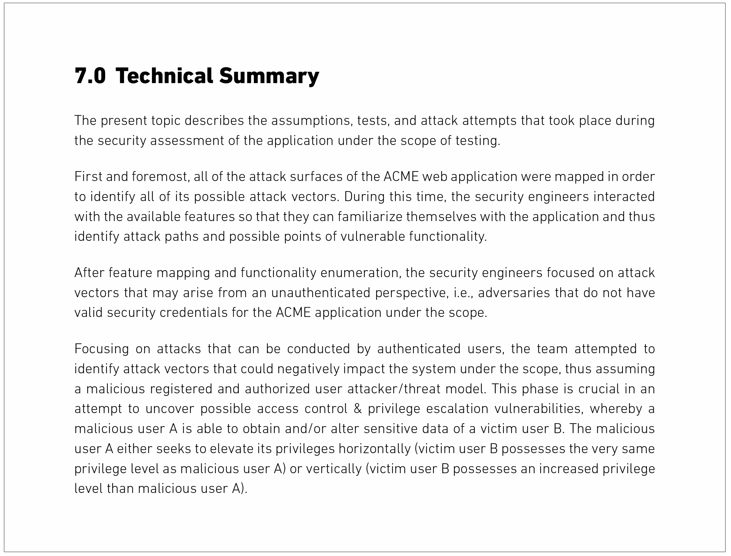Technical summary