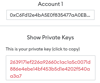 Accounts private keys
