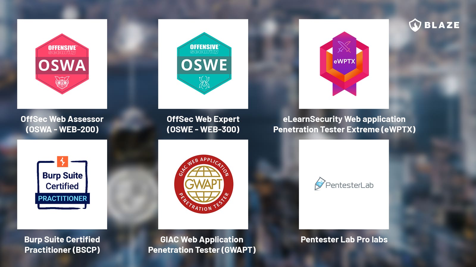 Web application pentest certifications