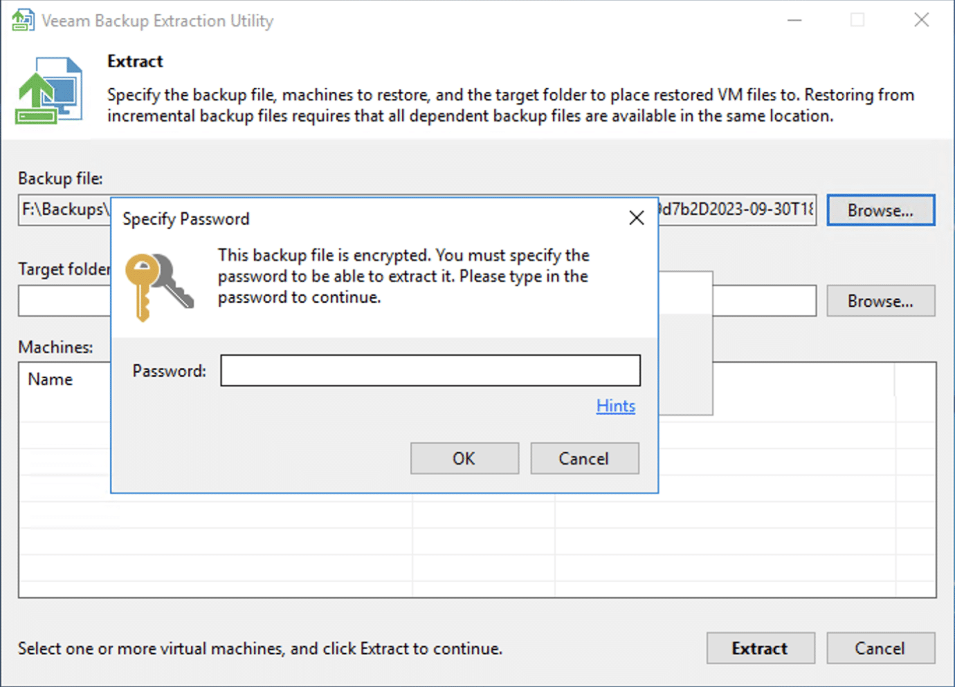Veeam backup utility